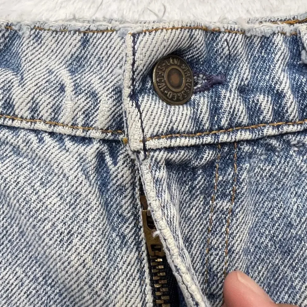 Vintage‎ Levi's 505 Distressed Shorts Women's 10/30 Orange Tab Made in USA